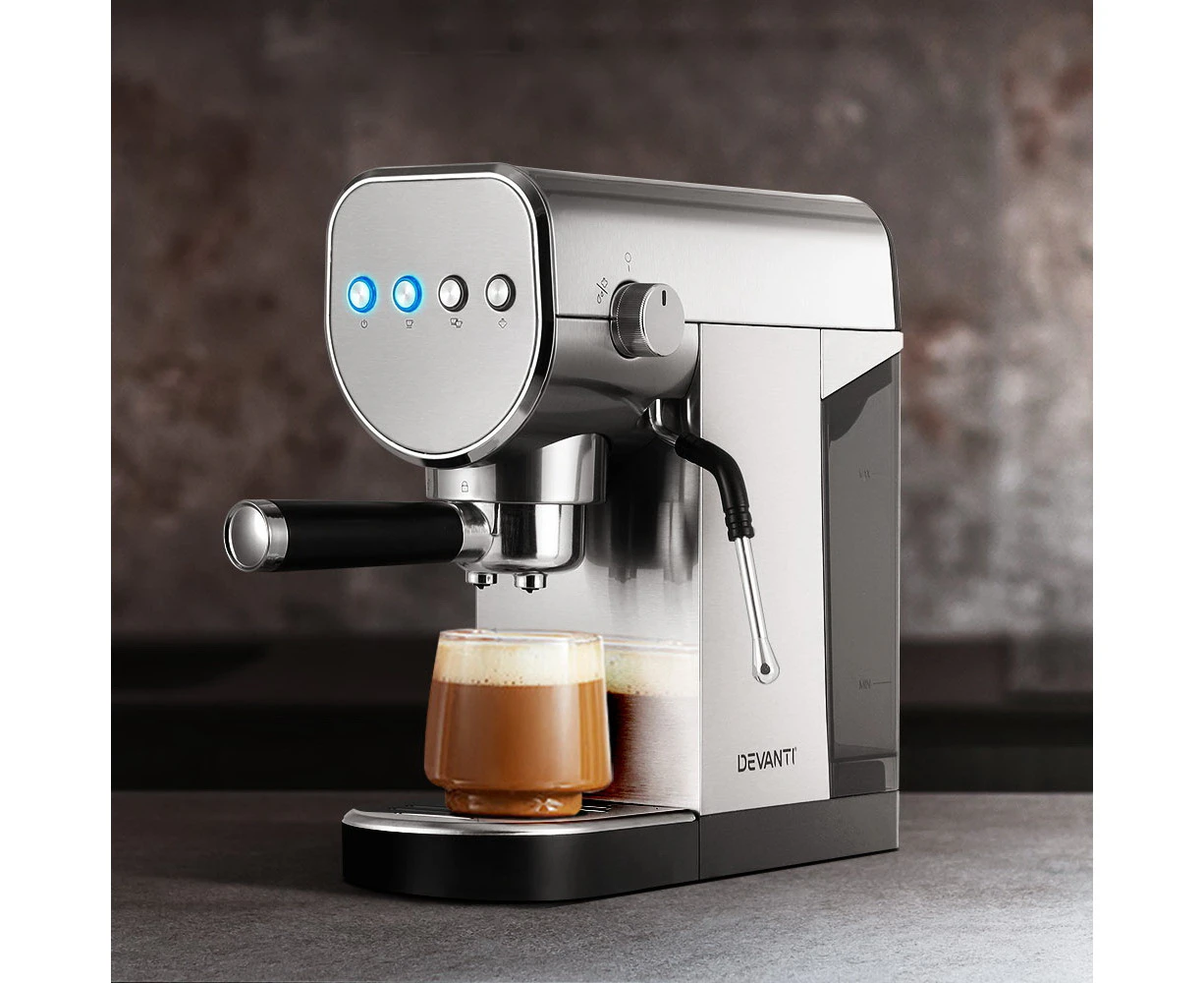 Devanti 20 Bar Coffee Machine Espresso Cafe Maker