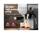 Devanti 20 Bar Coffee Machine Espresso Cafe Maker