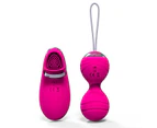 Pink Purple 10 Speed Vibrating Kegel Remote Vibrator Ben Wa Balls - Purple