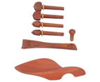 Violin Chin Rest Kit 4/4 Violin Chin Rest Set Wooden Tailpiece Tuning Peg End Button Parts Kit
