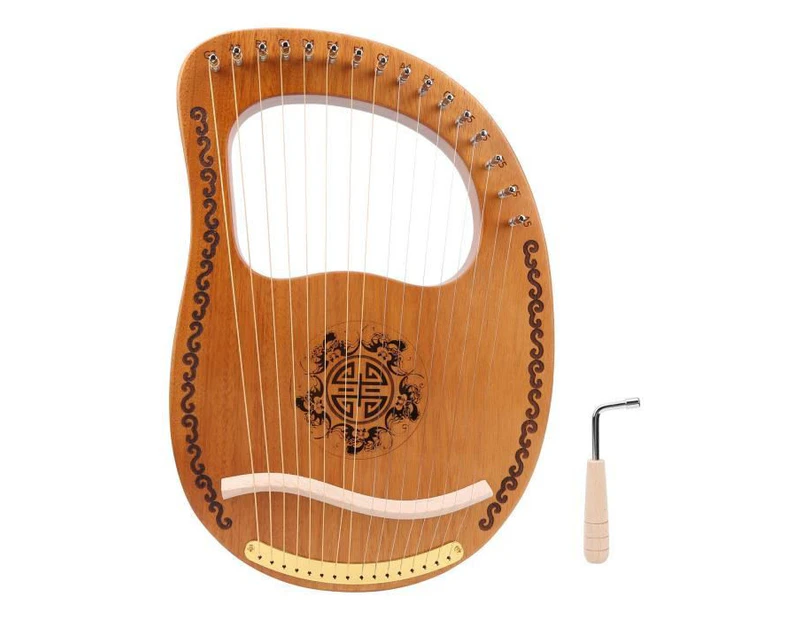 Produce Resonance And Reflection Wooden Harp Not Easy To Damage The Body Portable Harp For Beginners