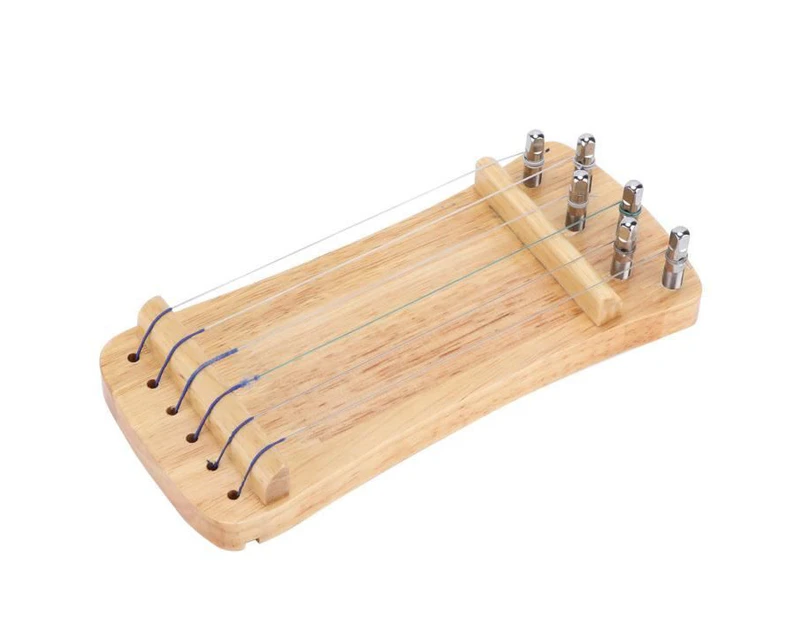 Wooden Guzheng Trainer Guzheng Finger Trainer Mini Wooden 6 String Musical Instrument Fingering Practice Tool