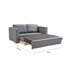 Casa Decor Selena 2 in 1 Sofa Bed and Couch Charcoal 2 Seater