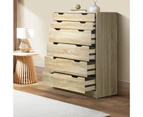 Oikiture 6 Chest of Drawers Tallboy - Natural