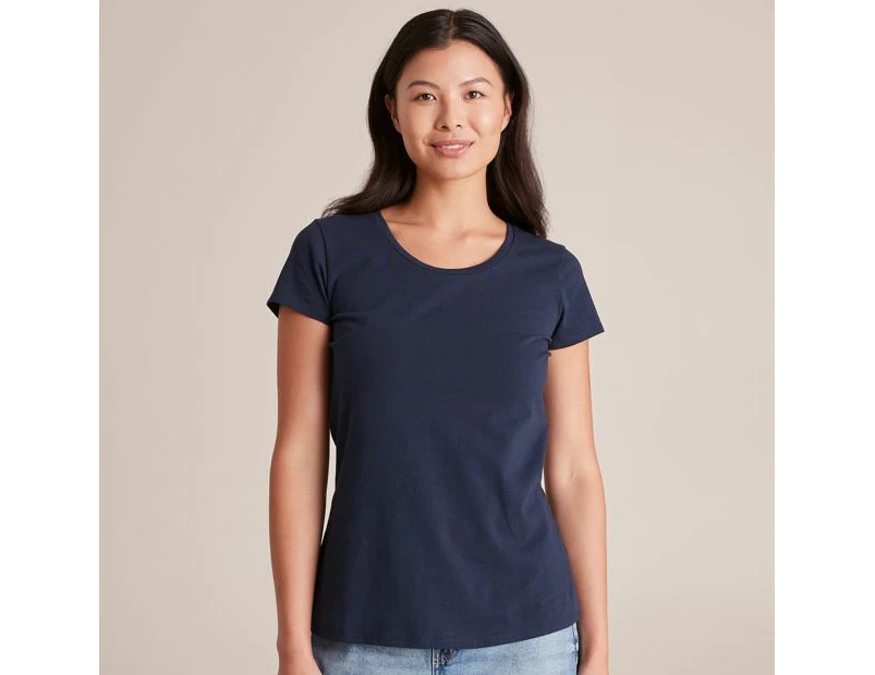 Target Organic Cotton Crew Neck T-Shirt - Blue