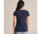 Target Organic Cotton Crew Neck T-Shirt - Blue