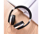 Wireless Headphones Bluetooth Headset Foldable Stereo Gaming Earphones With Microphone Support Tf Card For Ipad Mobile Phone Silver