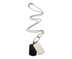 Bevilles 60cm Stainless Steel 2 Tone Men's Dog Tag Necklace Ball Chain