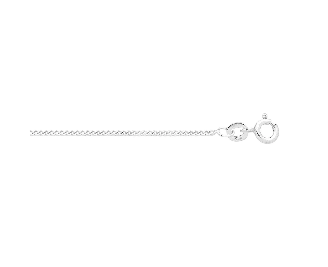 Bevilles Curb Necklace Sterling Silver 45cm