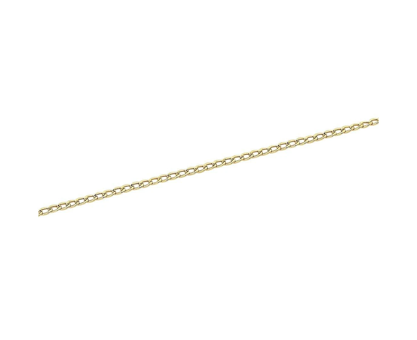 Bevilles Flat Curb Necklace 9ct Yellow Gold 50cm