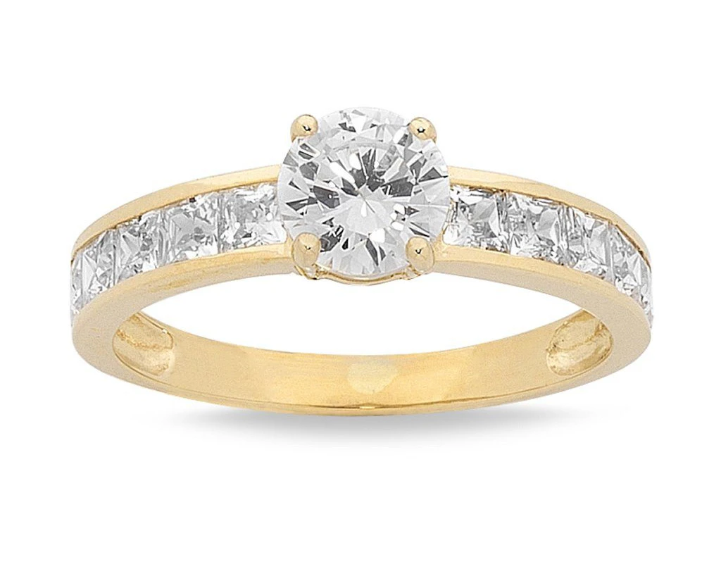 Bevilles 9ct Yellow Gold Cubic Zirconia Ring