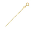 Bevilles Box Chain Necklace 9ct Yellow Gold 45cm