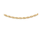 Bevilles 9ct Yellow Gold Silver Infused Double Oval Belcher Necklace