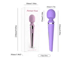 Handy Rechargeable G-Spot Wand Vibrator 20 Patterns and 8 Speeds Female Adult Toys-Purple