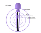 Handy Rechargeable G-Spot Wand Vibrator 20 Patterns and 8 Speeds Female Adult Toys-Purple