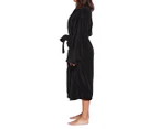 Bambury Women's Microplush Robe - Black