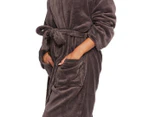 Bambury Women's Microplush Robe - Bitter Chocolate