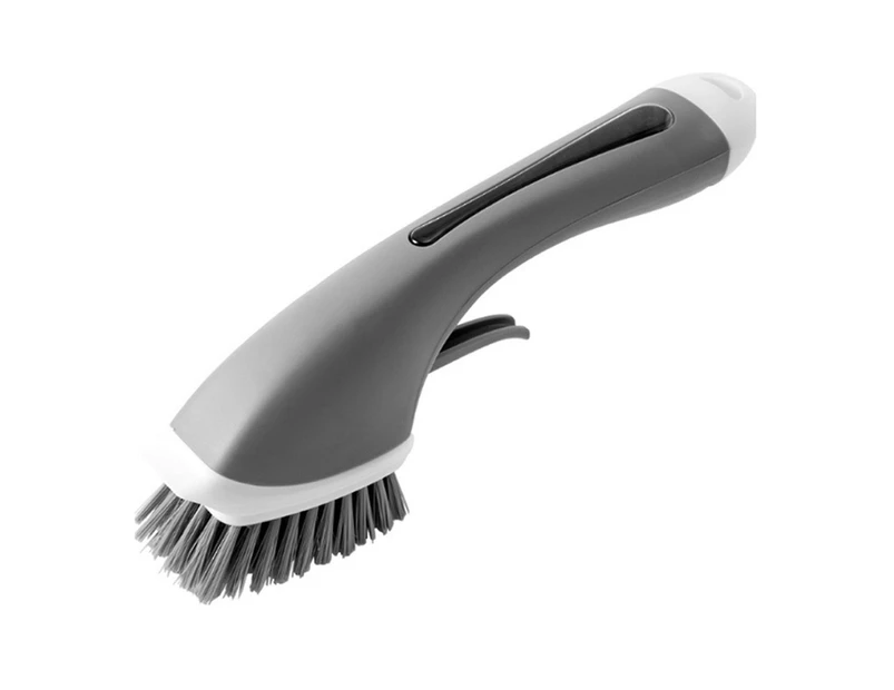 Dish Brush With Soap Dispensing Handle Scrub Brush With Built-in Scraper Kitchen1 Piecegray