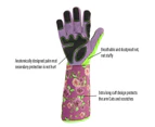 Garden Gloves Planting Work Labor Protection Gloves,sunscreen,breathable, One Size Fit Most (long-red)1pcs)