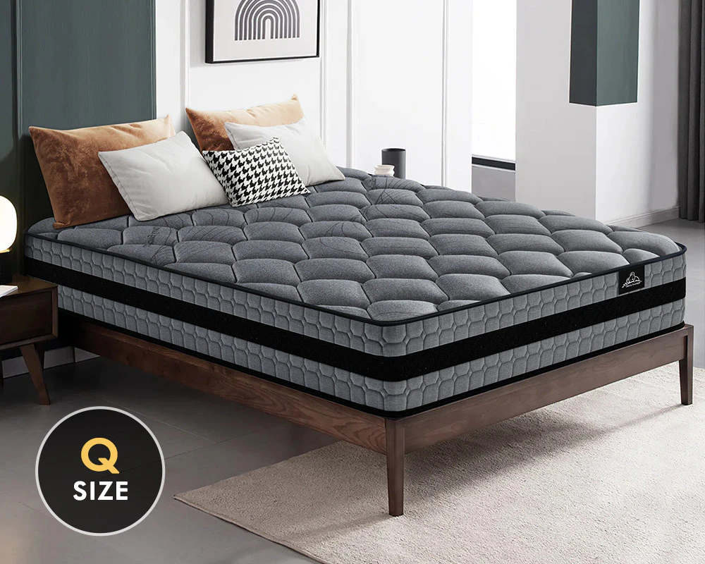 STARRY EUCALYPT Queen Mattress Pocket Spring Queen Size 3D Mesh Fabric 26cm 7 zone