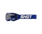 Shot Racegear Assault 2.0 Solid Motorbike Goggles - Matte Navy