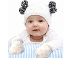 Newborn Mitten Gloves Warm Cotton Mittens Baby Winter Mittens (0-12 Month)(3 Pairs, Brown)