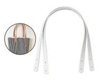 Removable Pu Leather Bag Shoulder Strap Belt Handbag Shoulder Bag Accessories Belt Handbag Belt White(2pcs)