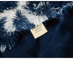 Tie-dye Blanket, Sofa Rainbow Blanket, Winter Double-layer Gift Plush Blanket, Crystal Blanket 130x160cm,Dark Blue Plaid