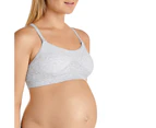 2x Bonds Maternity Nursing Breastfeeding Pregnancy Crop Bra Black Grey