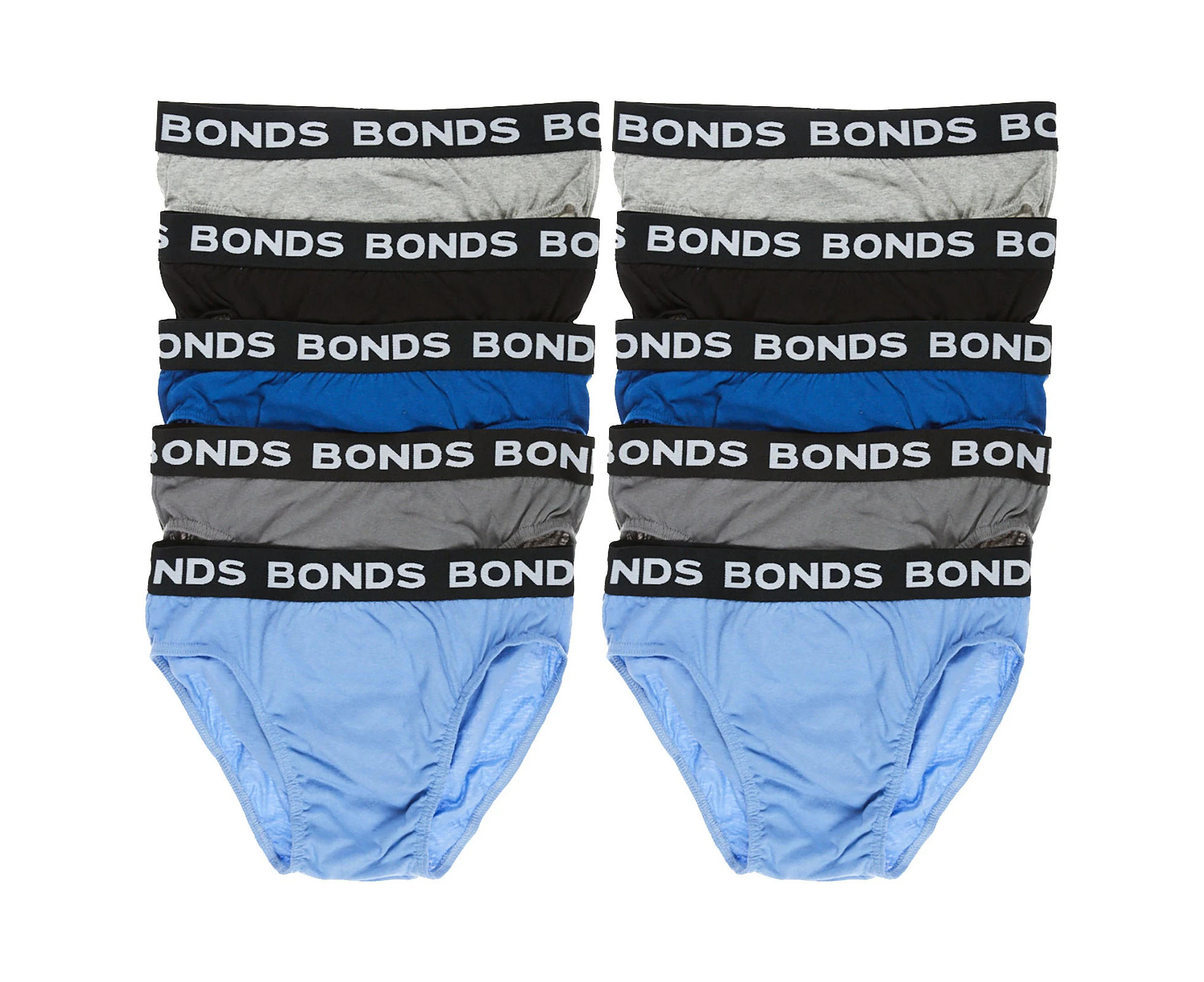 Bonds 5 Pack Mens Assorted Colour Cotton Hipster Briefs Comfy