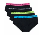 8 Pack Bonds X-Temp Briefs Mens Cotton Sports Undies Underwear Black