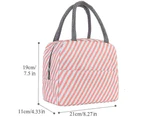 Reusable Lunch Bags Insulated Cooler Tote Zipper Picnic Bag(blue,pink,2pcs)