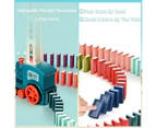 Domino Train Blocks Set Building And Stacking Toy Creatives Toys Domino Train Blocks Set For Kids，Blue