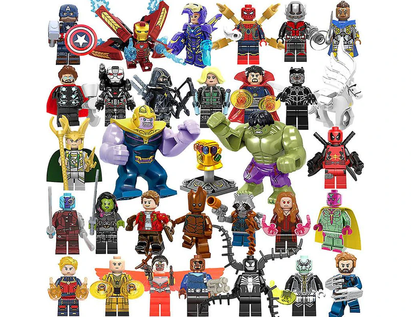 32 Pcs Marvel Avengers Super Hero Comic Mini Figures Dc Minifigure Gift For Kids