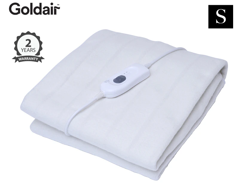 Goldair Select Small Single Bed Tie Down Electric Blanket - White GST-SS