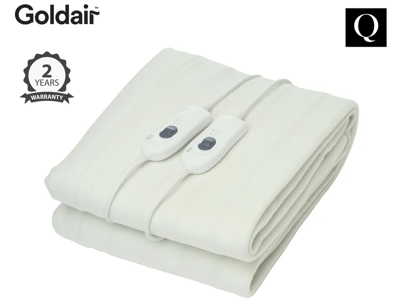 Goldair Select Queen Bed Tie Down Electric Blanket - White GST-Q