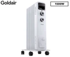 Goldair 7 Fin 60cm Oil Column Heater 1500W White Home/Indoor Portable Heating