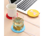 yellow-Coffee Mug Warmer USB Cup Warmer Heat Beverage Mug Mat
