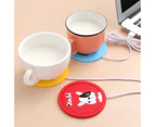 blue-Coffee Mug Warmer USB Cup Warmer Heat Beverage Mug Mat, Wood Grain Cup Heater Pad for Office Home Desk Use