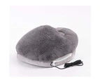 Gray-JULAN Heated Feet Warmer USB Rechargeable Cushion Plush Foot Heater Electric Heating