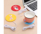 yellow-Coffee Mug Warmer USB Cup Warmer Heat Beverage Mug Mat, Wood Grain Cup Heater Pad for Office Home Desk Use