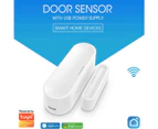 WiFi Door Sensor, Tuya Smart Door/Window Sensor, Detect Open/Close, Support USB Charged