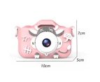 Children's camera Niuniu WIFI children's digital camera head 2000W dual camera cartoon toy camera-Pink