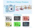 Children's digital camera with silicone cat cover-blue