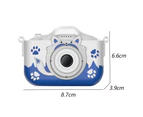 Children's cartoon mini digital camera 4000W pixel high-definition dual-camera video camera for children-blue