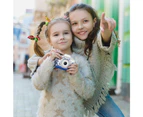 Children's cartoon mini digital camera 4000W pixel high-definition dual-camera video camera for children-blue
