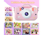 Children's cartoon camera, mini fun camera,-pink