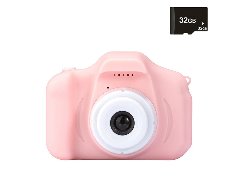 Children's digital camera high-definition cartoon can take pictures Children's mini camera toy-Pink