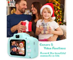 Kids Selfie Camera, Gifts for  Kids Age 3-9, HD Digital Video Cameras for Toddler, 32GB SD Card-green