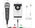 DricRoda Phone Microphone, 3.5mm Condenser Recording Microphone Computer MIC Set for Karaoke, Gaming-X-1